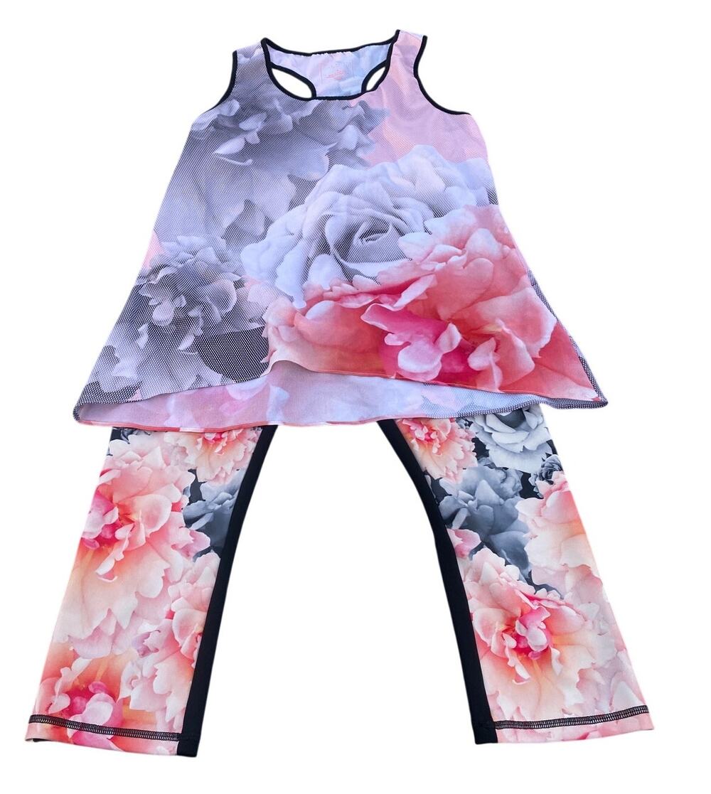 Ted Baker London Floral Athletic Tank/Leggings Set - Size Small